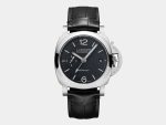 VS Factory Panerai Luminor Quaranta BiTempo PAM1365 Black Dial Stainless Steel Rubber P.900 Movement