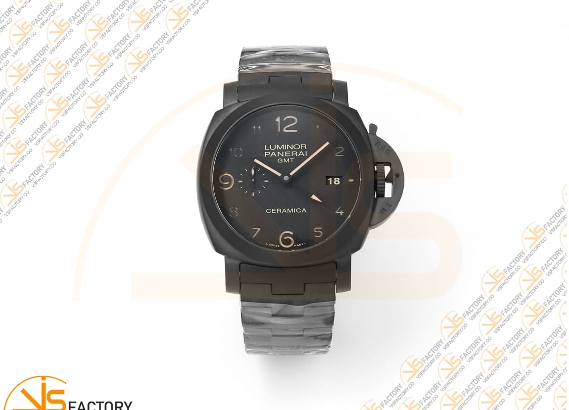 VS Factory Panerai Luminor GMT PAM438 Real Ceramic Ceramic Bracelet P.9001 Movement - 图片 4