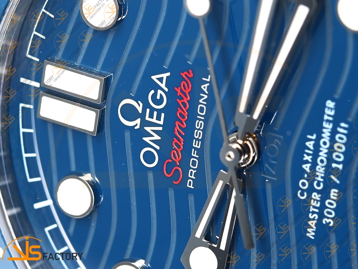 VS Factory Omega Seamaster Diver 300M Blue Ceramic Blue Dial Steel Bracelet VS8800 Movement - 图片 7
