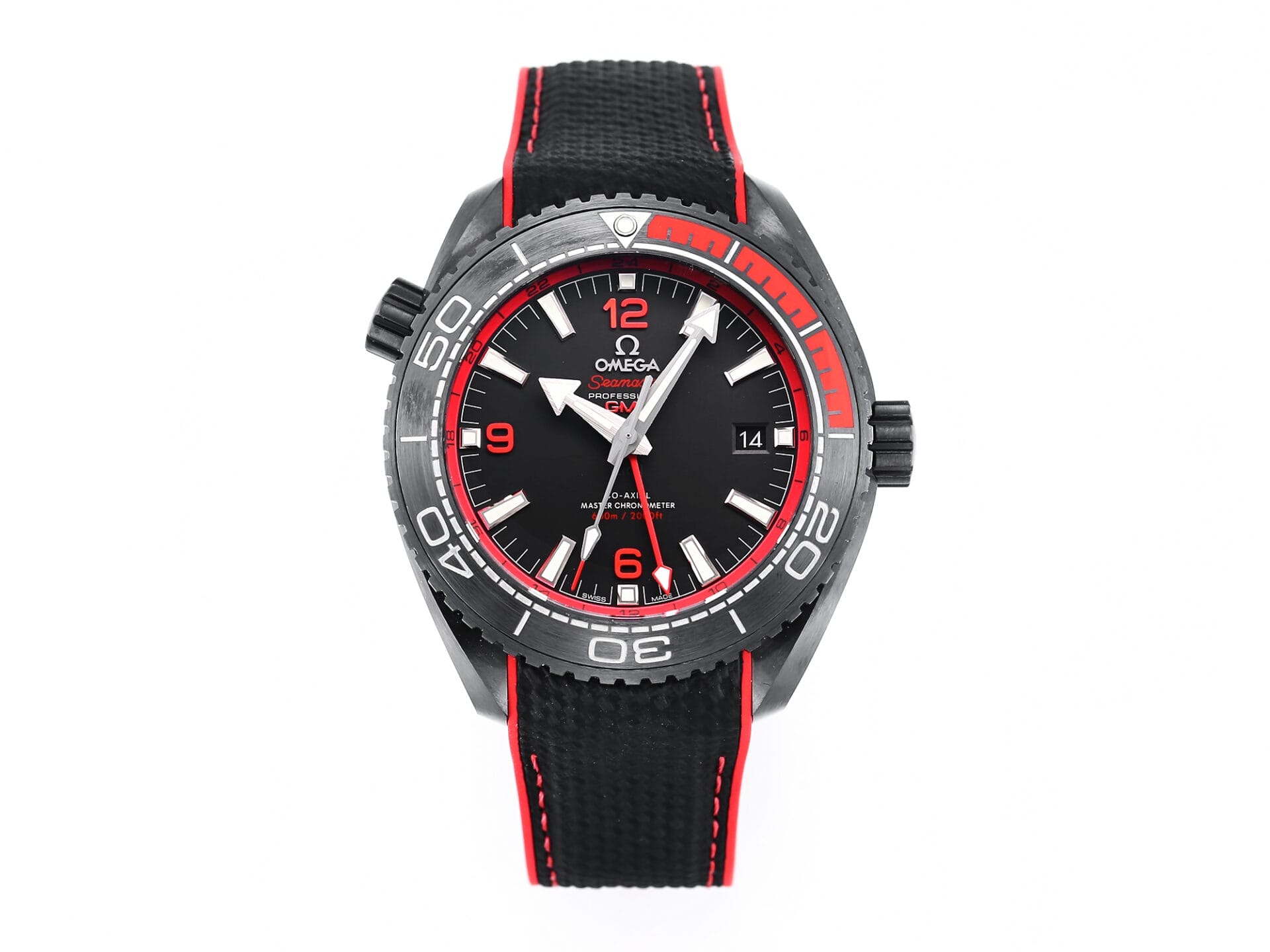 VSFactory (VSF) Omega Planet Ocean 45.5mm Deep Black Red Dial Real Ceramic A8906 Movement