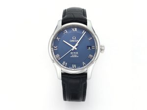VSFactory (VSF) Omega De Ville Hour Vision 41mm Blue Dial Roman Markers Steel A8500 Movement