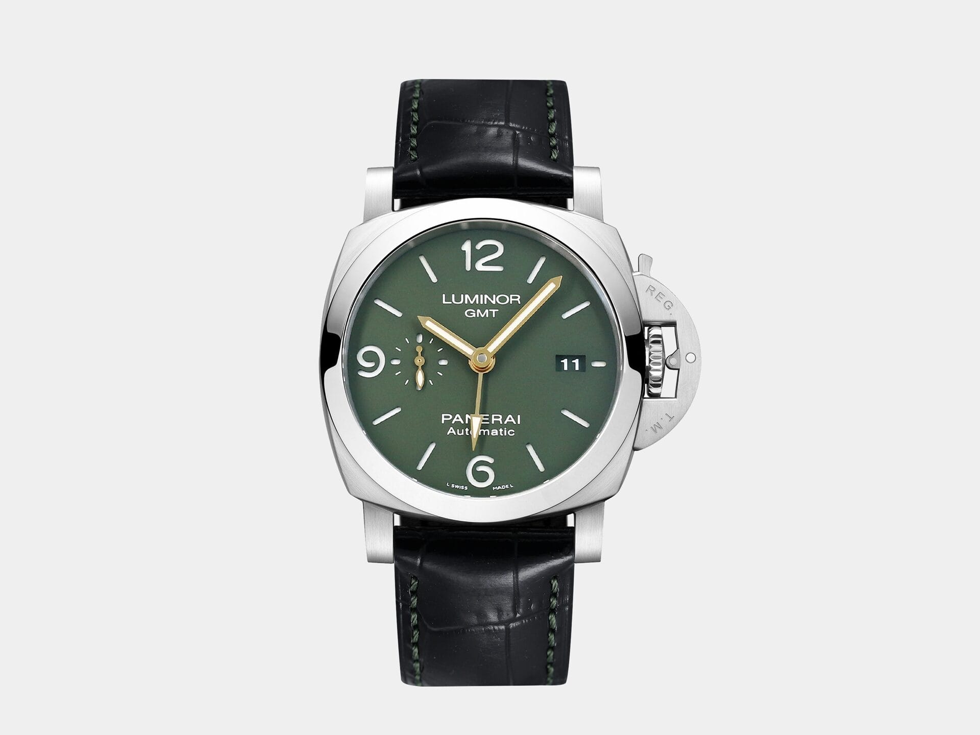 VS Factory Panerai PAM1056 Luminor GMT Green Dial Steel Case P9011 Movement