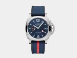 VS Factory Panerai Quaranta BiTempo PAM1404 Luna Rossa SS Case Blue Nylon Stra P.900 Movement