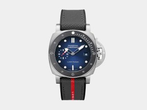 VS Factory  Panerai Submersible PAM1565 Luna Rossa Black Dial Gray Nylon Strap P.900 Movement