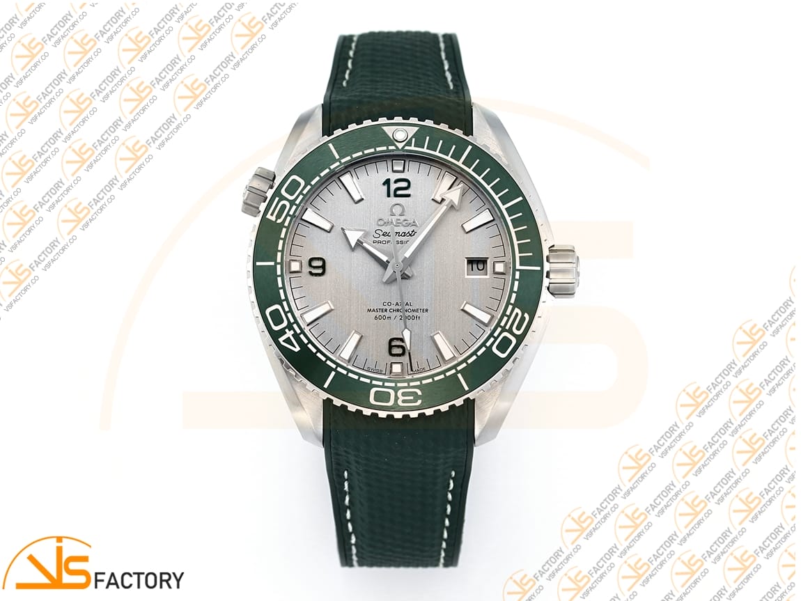 VSFactory (VSF) Omega Planet Ocean 43.5mm White Dial SS Case Green Bezel Green Rubber Strap A8900 Movement - 图片 3