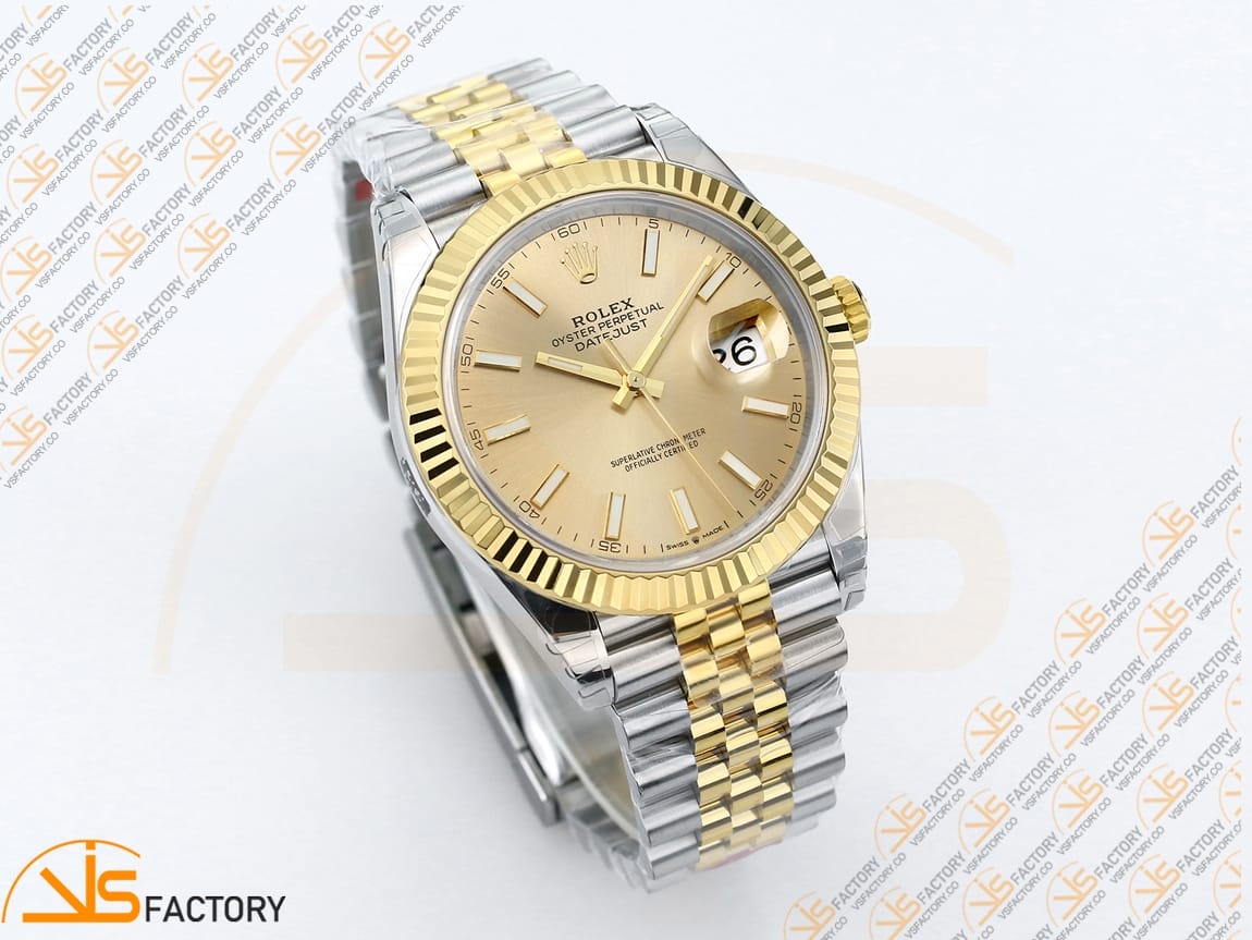VS Factory Rolex DateJust 41 126333 Yellow Gold Dial SS/YG VS3235 Movement - 图片 5