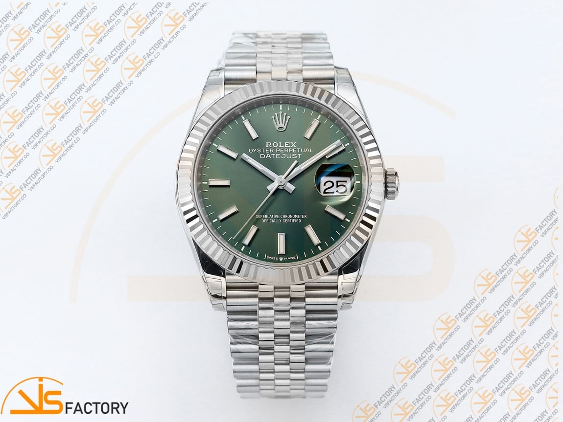 VS Factory Rolex DateJust 41 126334 Green Dial 904L Steel VS3235 Movement - 图片 3