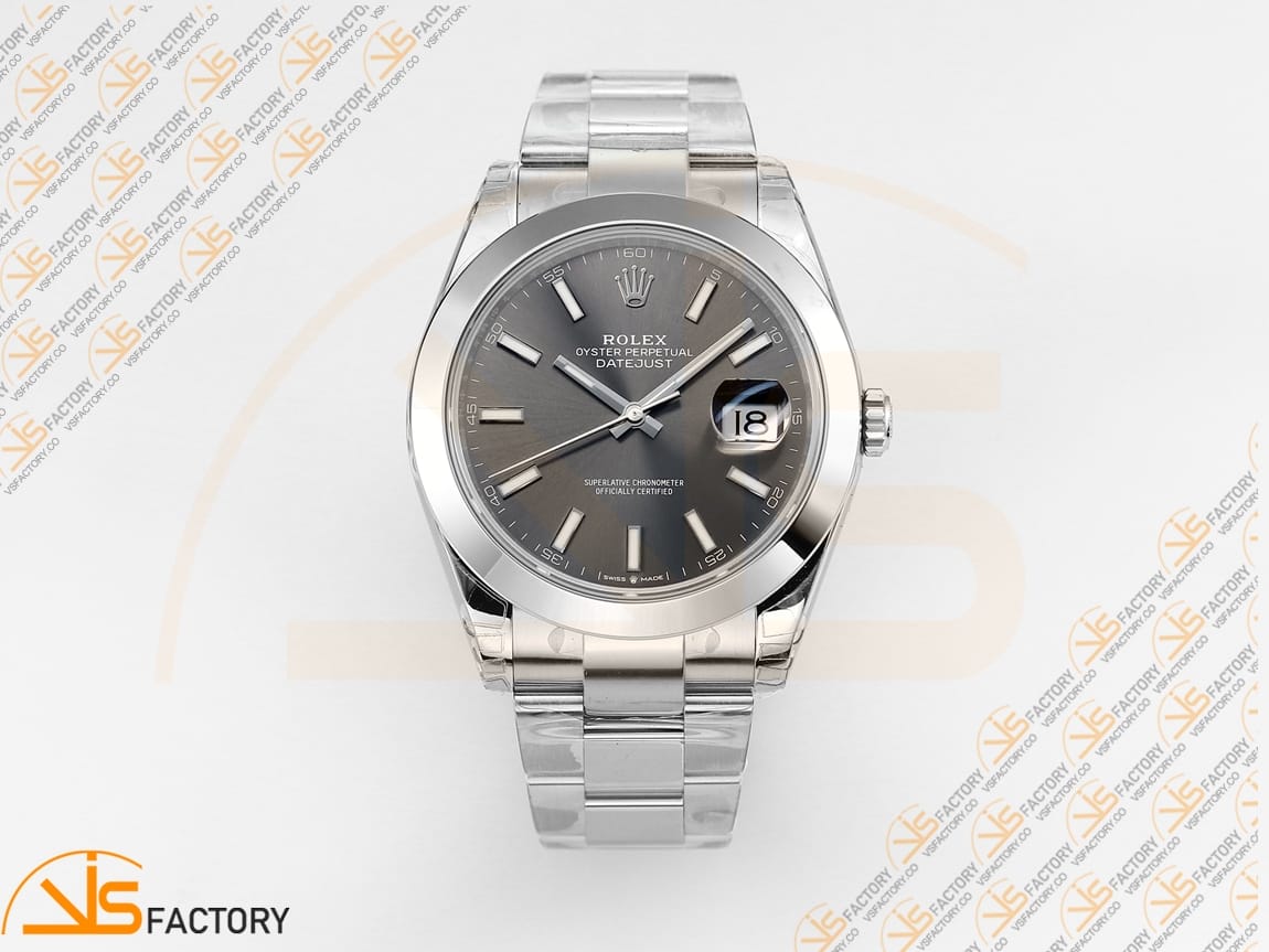 VS Factory Rolex DateJust 41 126330 Gray Dial 904L Steel VS3235 Movement - 图片 3