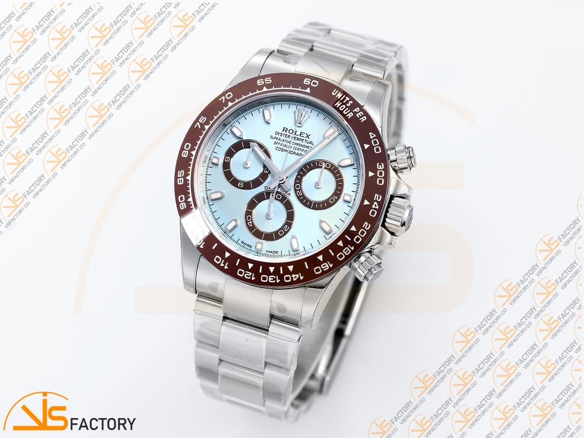 VS Factory Rolex Daytona 116506 Ice Blue Dial Brown Ceramic 904L Steel DD4130 Movement - 图片 4
