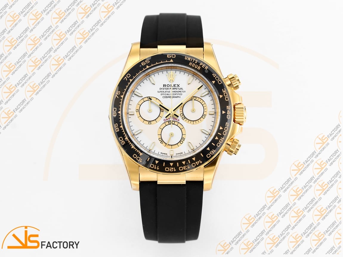 VS Factory Rolex Daytona 126518 White Dial YG Oysterflex Strap VS4131 Movement(Weighted) - 图片 3