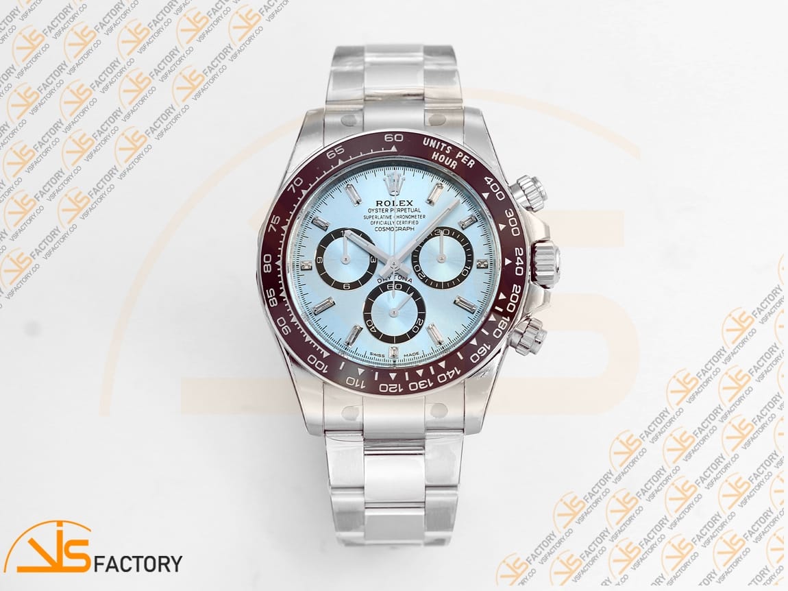 VS Factory Rolex Daytona 126506 Ice Blue Crystal Dial 904L Steel Oyster Bracelet Weighted VS4131 Movement - 图片 3