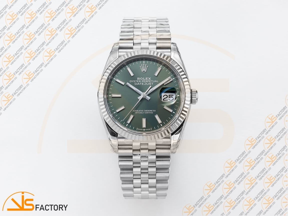 VSFactory (VSF) Rolex DateJust 36 116234 Green Sundust Dial 904L Steel Jubilee Bracelet VS3235 Movement - 图片 3