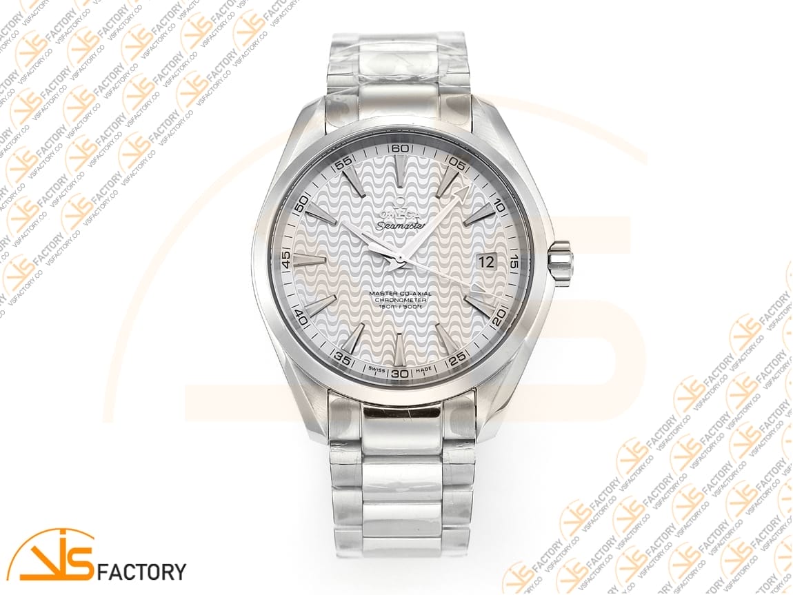 VSFactory (VSF) Omega Aqua Terra 150M Silver Wave Textured Dial YG Hand Steel A8500 Movement - 图片 3