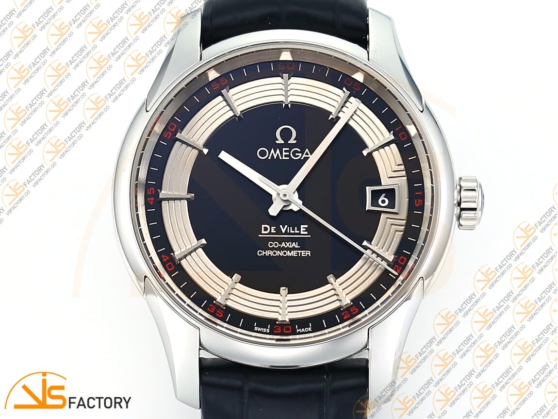VSFactory (VSF) Omega De Ville Hour Vision 41mm Black Silver Dial Steel A8500 Movement - 图片 6
