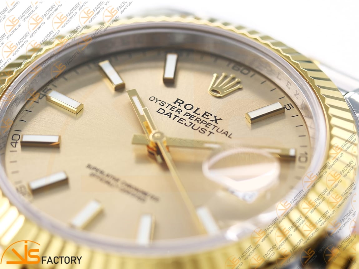 VS Factory Rolex DateJust 41 126333 Yellow Gold Dial SS/YG VS3235 Movement - 图片 7