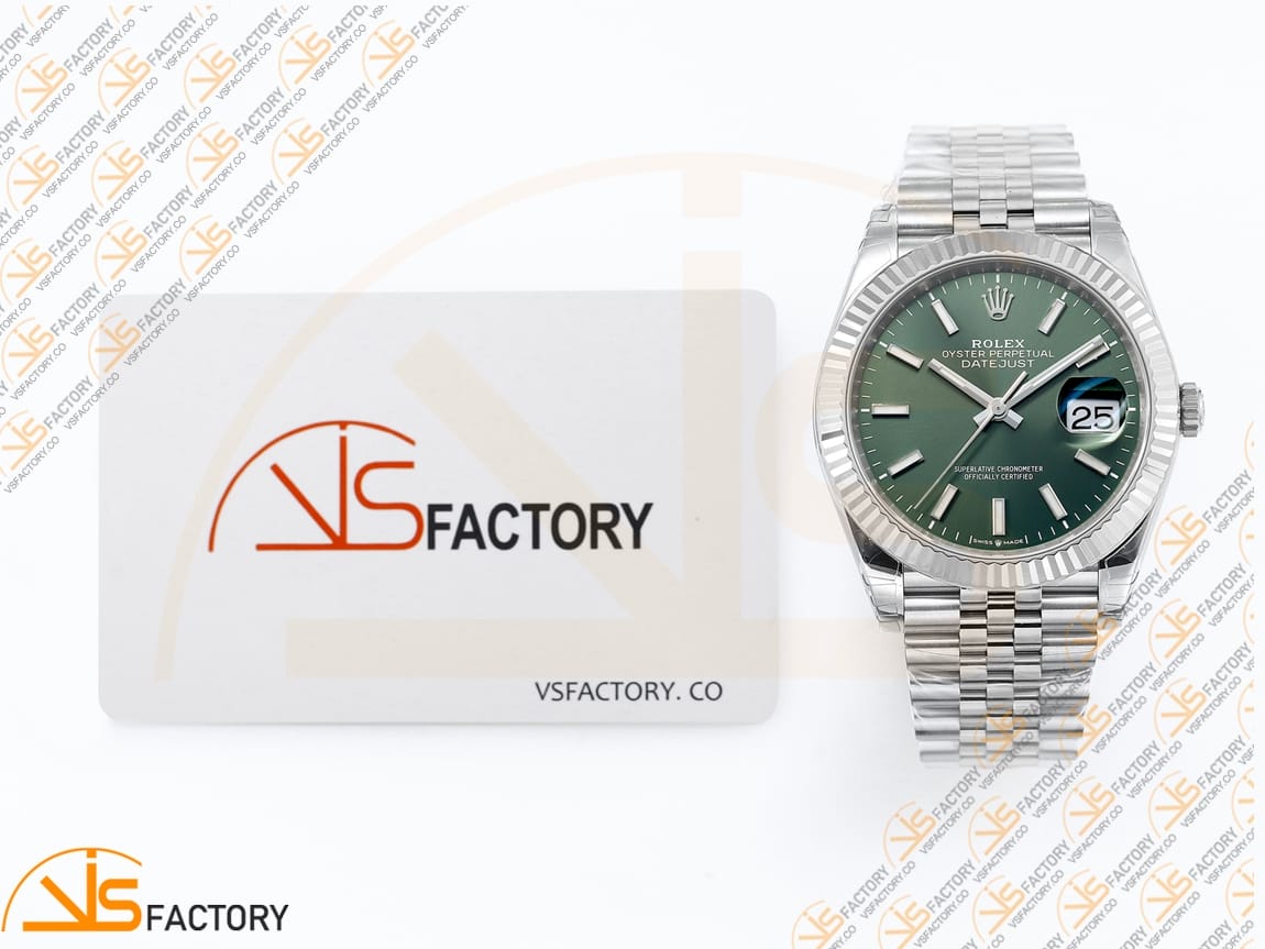 VS Factory Rolex DateJust 41 126334 Green Dial 904L Steel VS3235 Movement - 图片 2