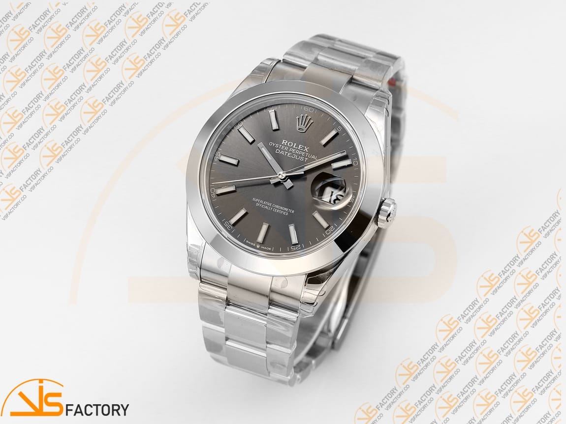 VS Factory Rolex DateJust 41 126330 Gray Dial 904L Steel VS3235 Movement - 图片 4