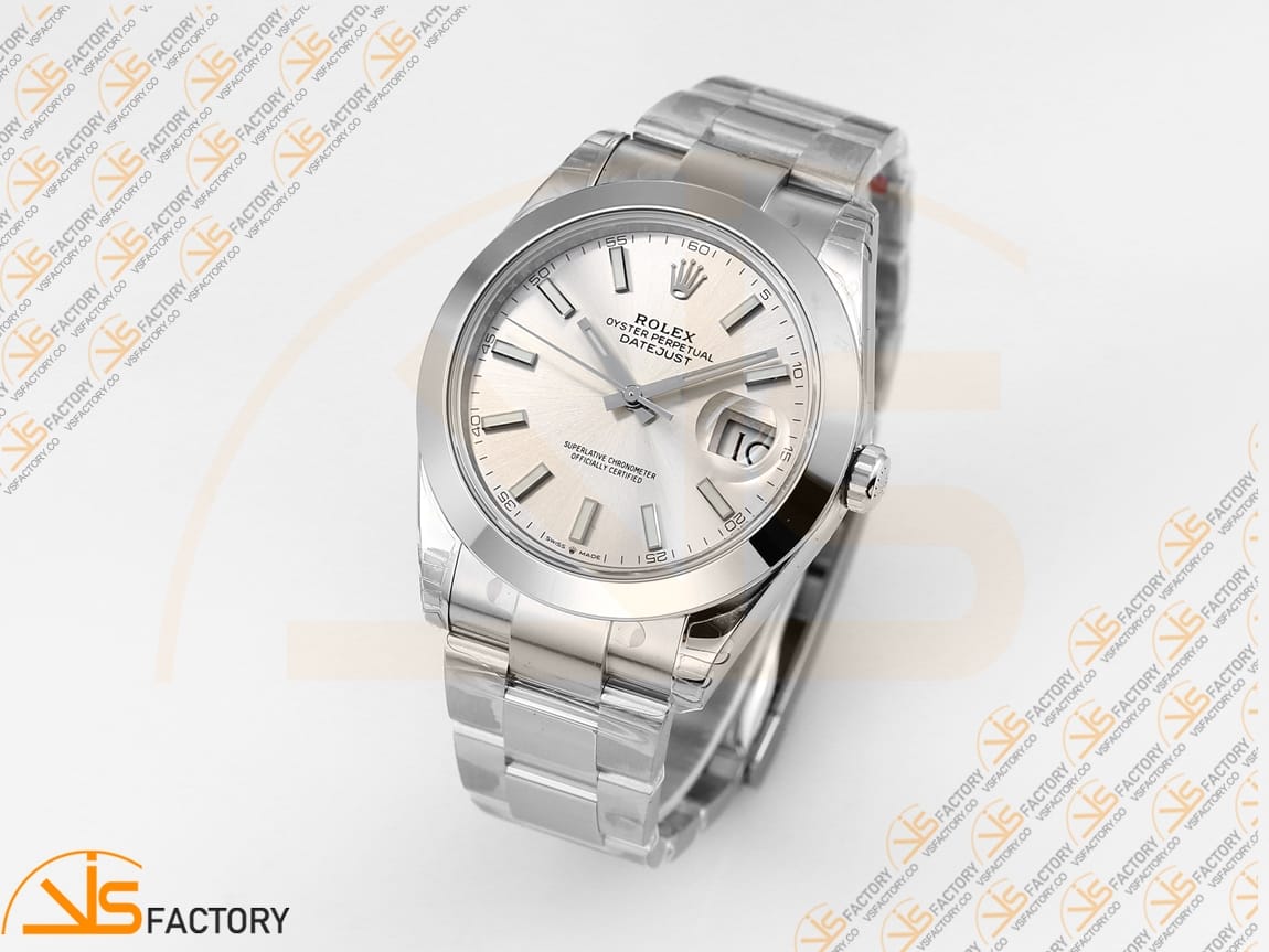 VS Factory Rolex DateJust 41 126330 Silver Dial 904L Steel VS3235 Movemen - 图片 4
