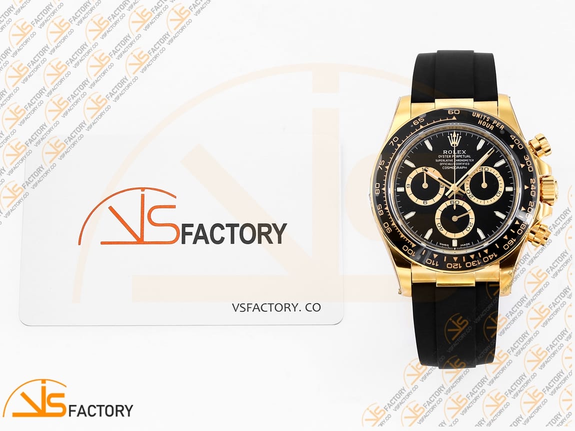 VS Factory Rolex Daytona 126518 Black Dial YG Oysterflex Strap VS4131 Movement (Weighted) - 图片 2