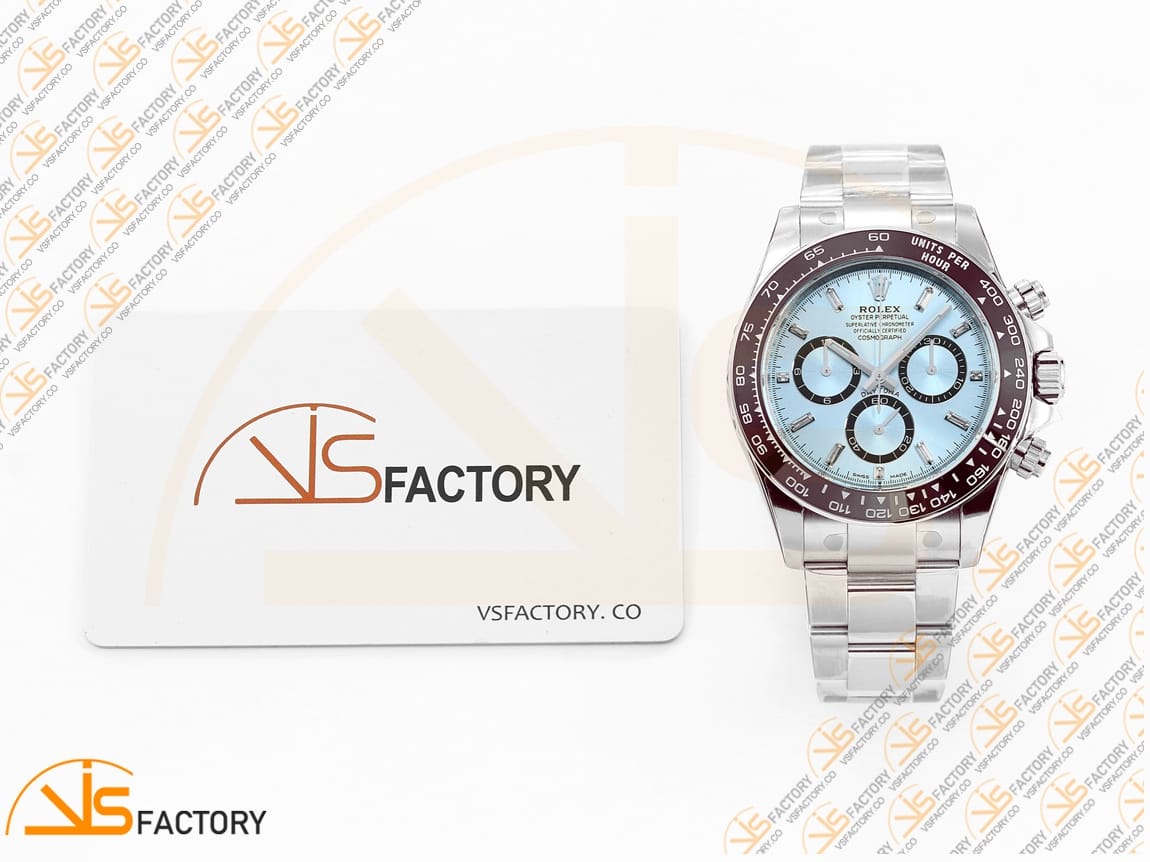 VS Factory Rolex Daytona 126506 Ice Blue Crystal Dial 904L Steel Oyster Bracelet Weighted VS4131 Movement - 图片 2