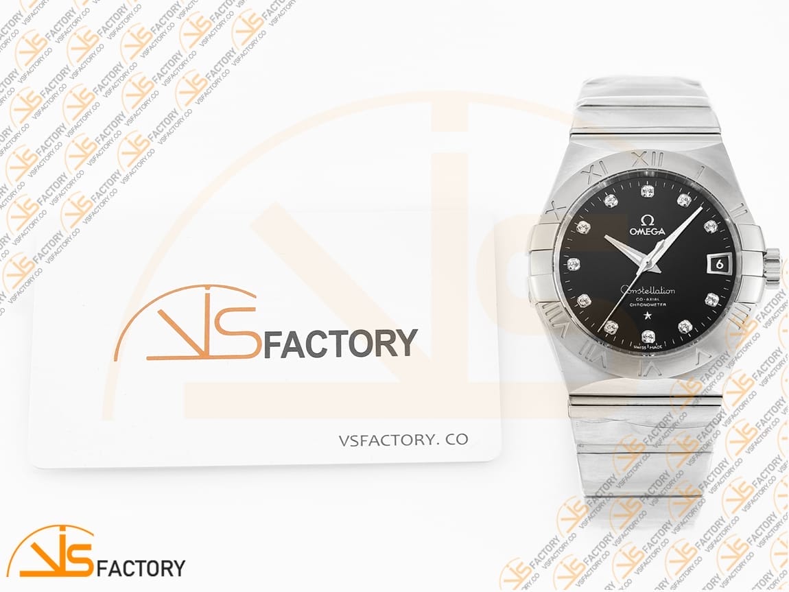 VSFactory (VSF) Omega Constellation 38mm Black Diamond Dial Steel Asia 8500 Movement - 图片 2