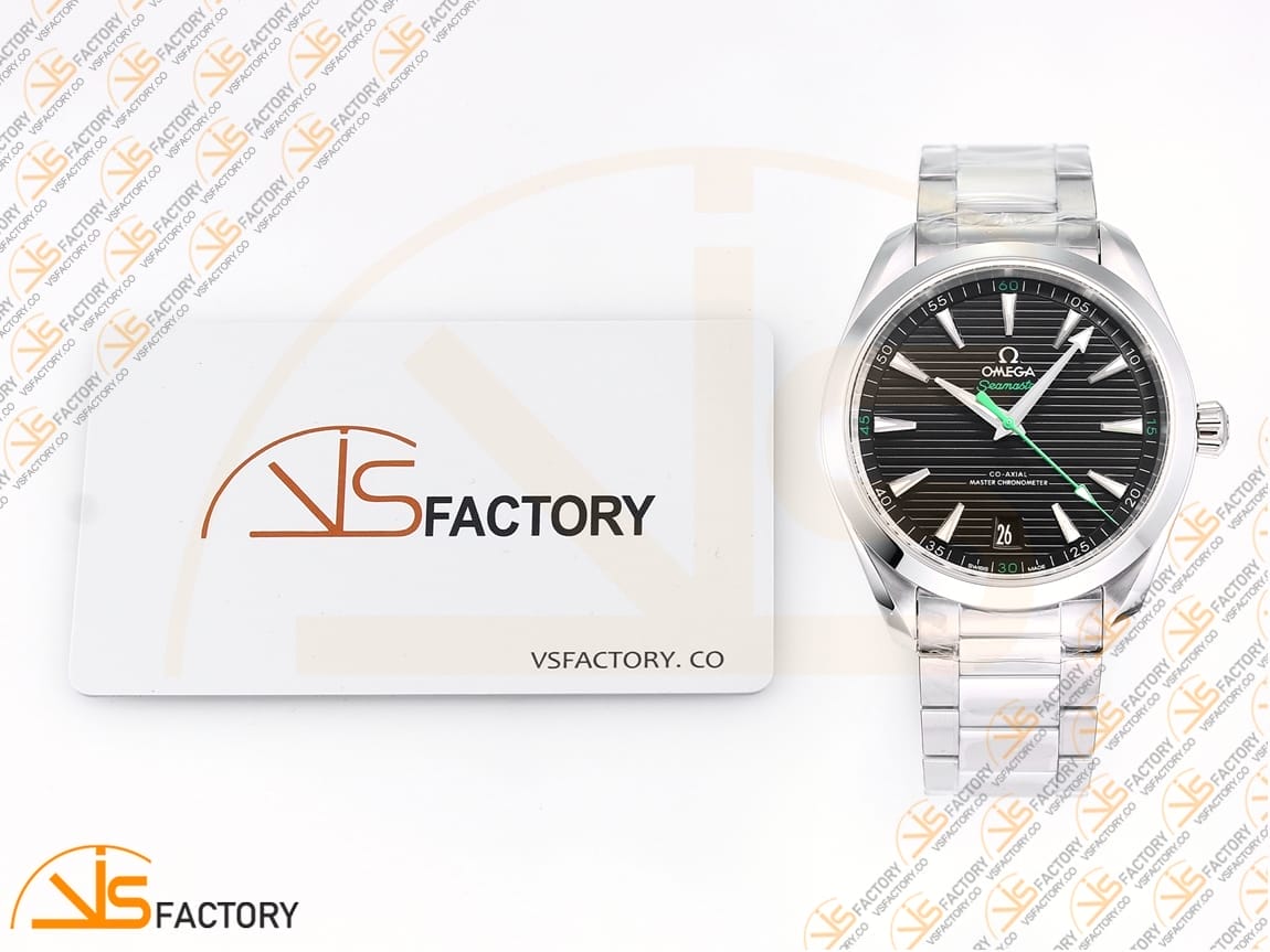 VSFactory (VSF) Omega Aqua Terra 150M Black Dial Green Hand Steel A8900 Movement - 图片 2