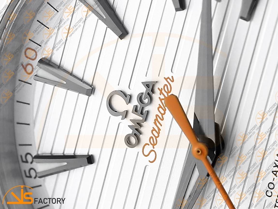 VSFactory (VSF) Omega Aqua Terra 150M White Dial Orange Hand Steel A8900 Movement - 图片 7