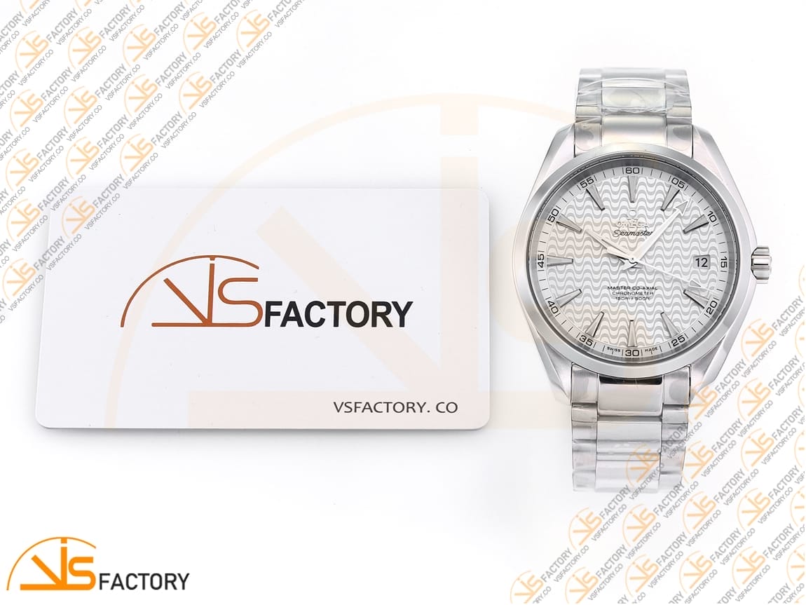VSFactory (VSF) Omega Aqua Terra 150M Silver Wave Textured Dial YG Hand Steel A8500 Movement - 图片 2