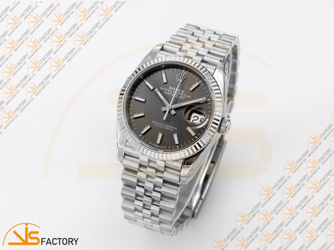 VSFactory (VSF) Rolex DateJust 36 116234 Black Stick Dial 904L Steel Jubilee Bracelet VS3235 Movement - 图片 4