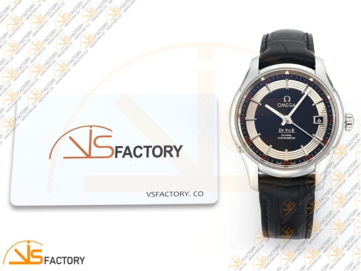 VSFactory (VSF) Omega De Ville Hour Vision 41mm Black Silver Dial Steel A8500 Movement - 图片 2