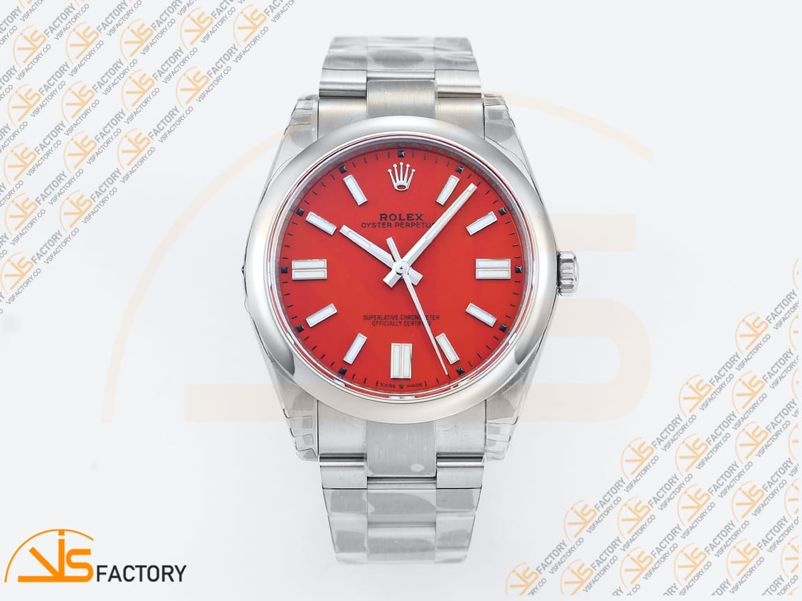 VS Factory Rolex Oyster Perpetual 124300 Red Dial 904L Steel VS3235 Movement - 图片 3