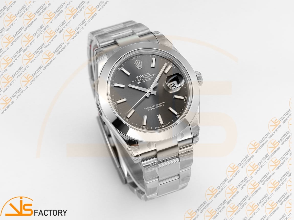 VS Factory Rolex DateJust 41 126330 Gray Dial 904L Steel VS3235 Movement - 图片 5