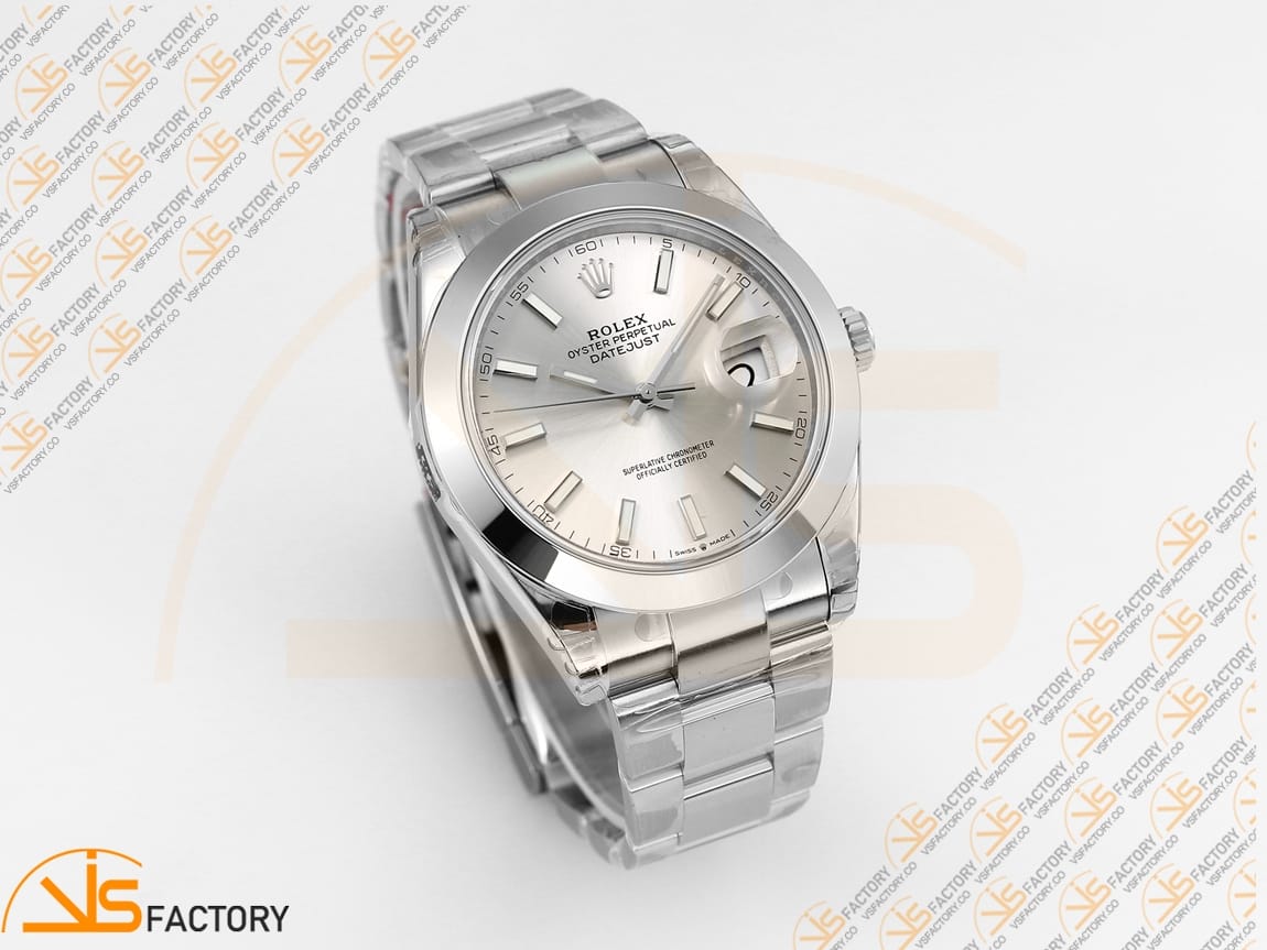 VS Factory Rolex DateJust 41 126330 Silver Dial 904L Steel VS3235 Movemen - 图片 5