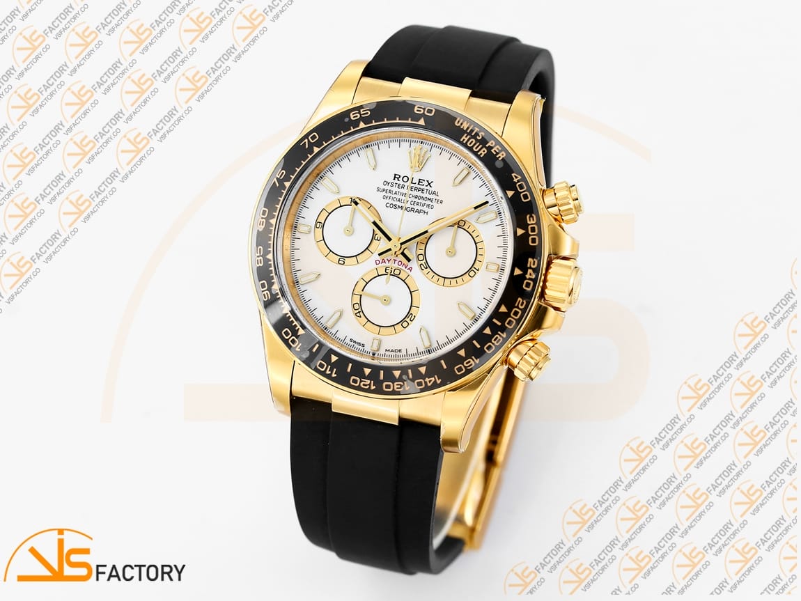 VS Factory Rolex Daytona 126518 White Dial YG Oysterflex Strap VS4131 Movement(Weighted) - 图片 4