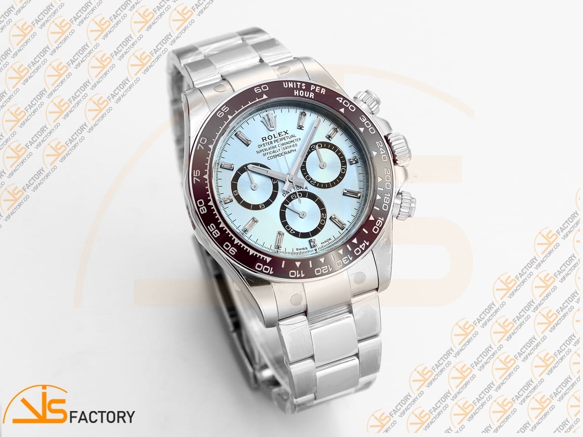 VS Factory Rolex Daytona 126506 Ice Blue Crystal Dial 904L Steel Oyster Bracelet Weighted VS4131 Movement - 图片 4