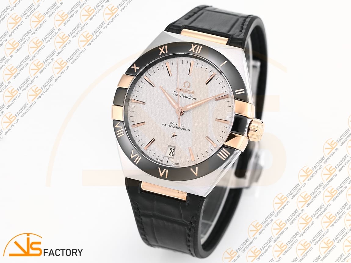 VSFactory (VSF) Omega Constellation Black Ceramic White Dial SSRG Black Rubber A8900 Movement - 图片 4
