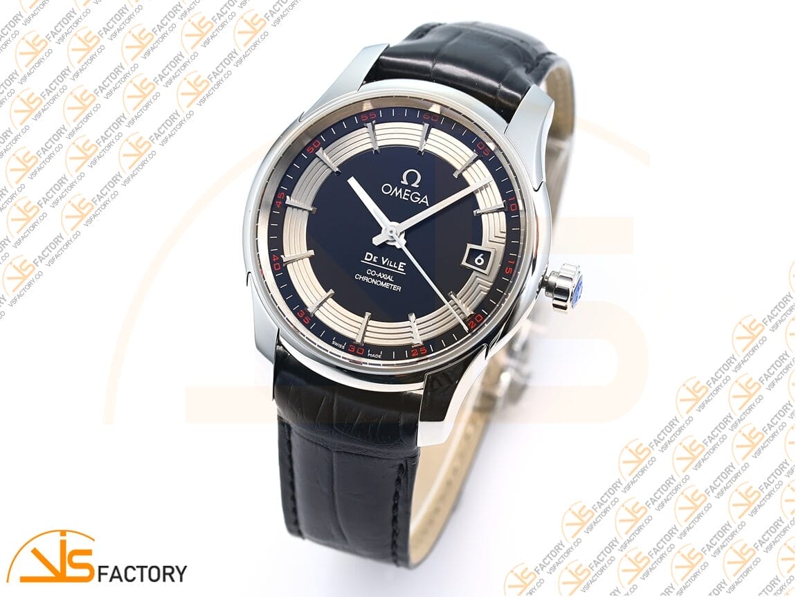 VSFactory (VSF) Omega De Ville Hour Vision 41mm Black Silver Dial Steel A8500 Movement - 图片 3