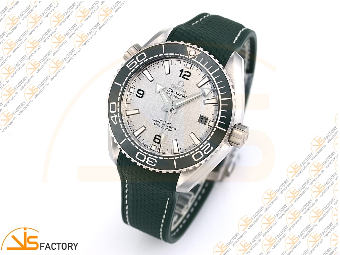 VSFactory (VSF) Omega Planet Ocean 43.5mm White Dial SS Case Green Bezel Green Rubber Strap A8900 Movement - 图片 4