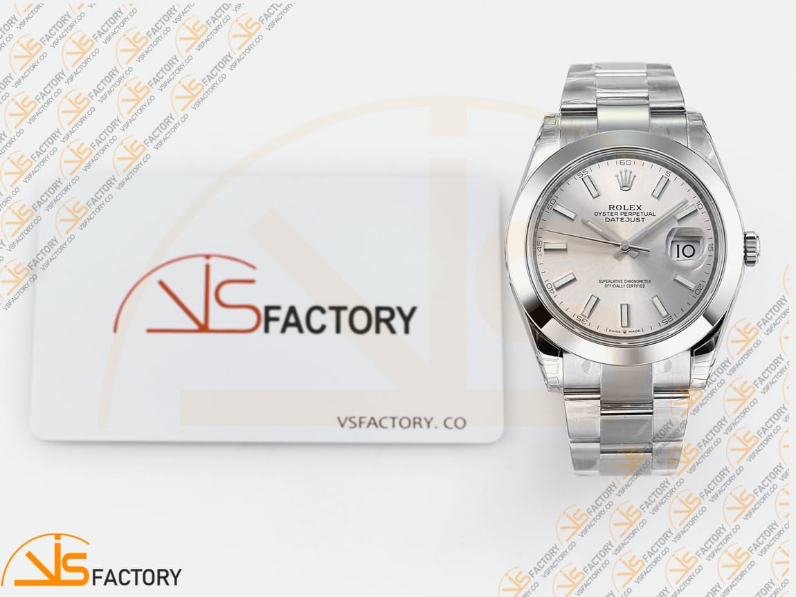 VS Factory Rolex DateJust 41 126330 Silver Dial 904L Steel VS3235 Movemen - 图片 2