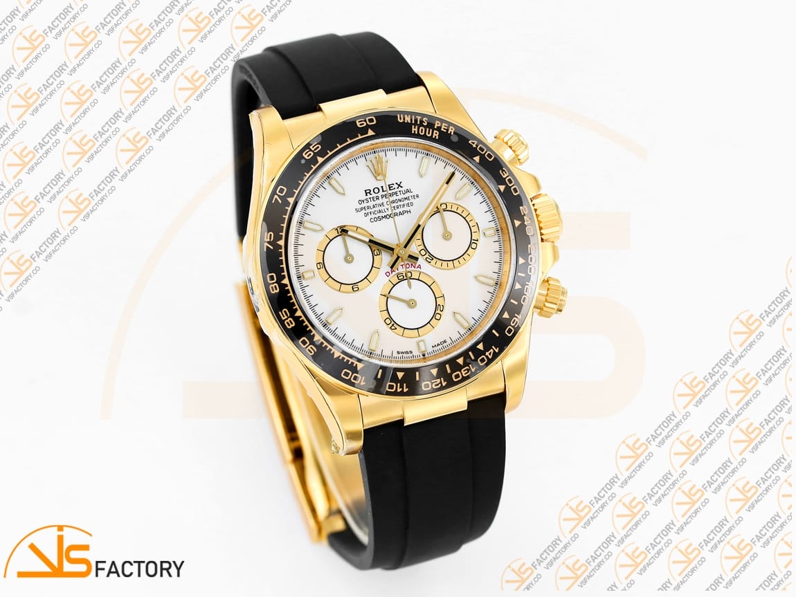 VS Factory Rolex Daytona 126518 White Dial YG Oysterflex Strap VS4131 Movement(Weighted) - 图片 5