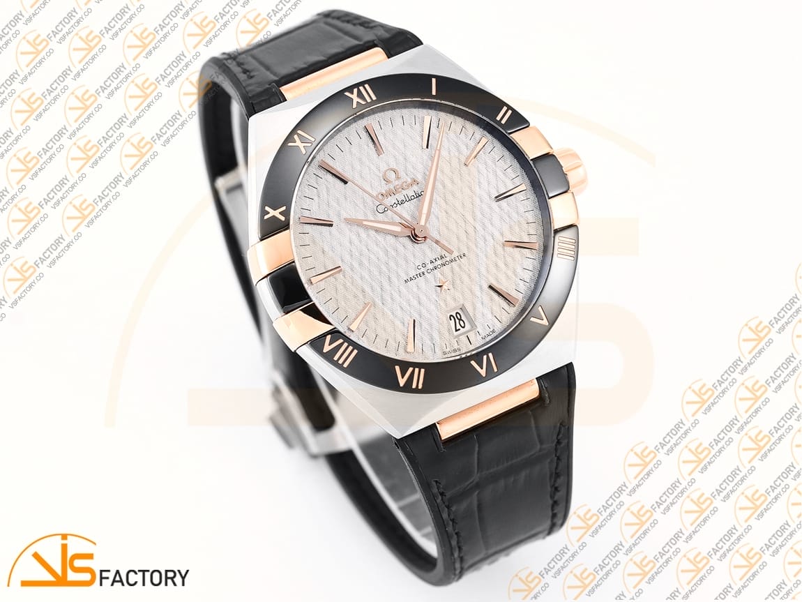 VSFactory (VSF) Omega Constellation Black Ceramic White Dial SSRG Black Rubber A8900 Movement - 图片 5