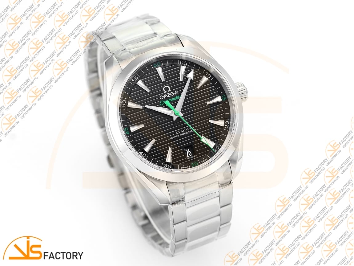 VSFactory (VSF) Omega Aqua Terra 150M Black Dial Green Hand Steel A8900 Movement - 图片 5