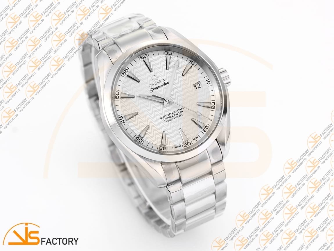 VSFactory (VSF) Omega Aqua Terra 150M Silver Wave Textured Dial YG Hand Steel A8500 Movement - 图片 5