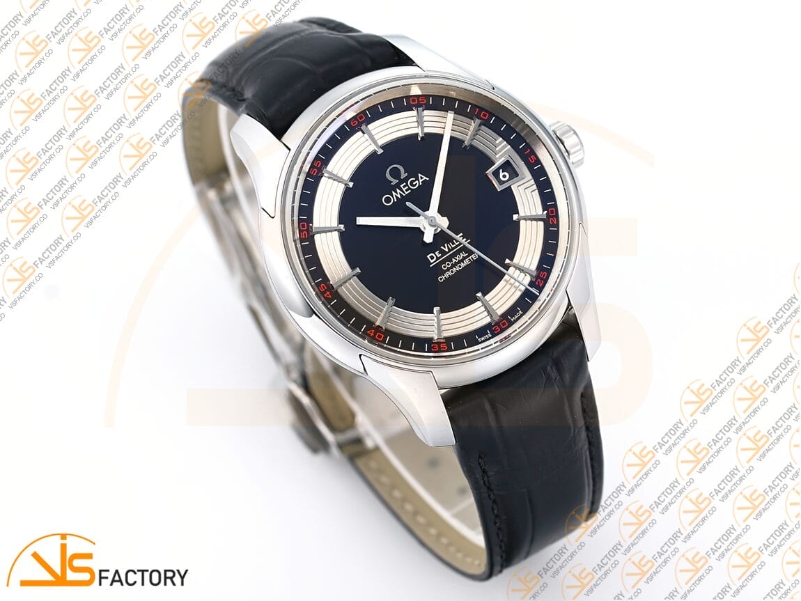 VSFactory (VSF) Omega De Ville Hour Vision 41mm Black Silver Dial Steel A8500 Movement - 图片 4