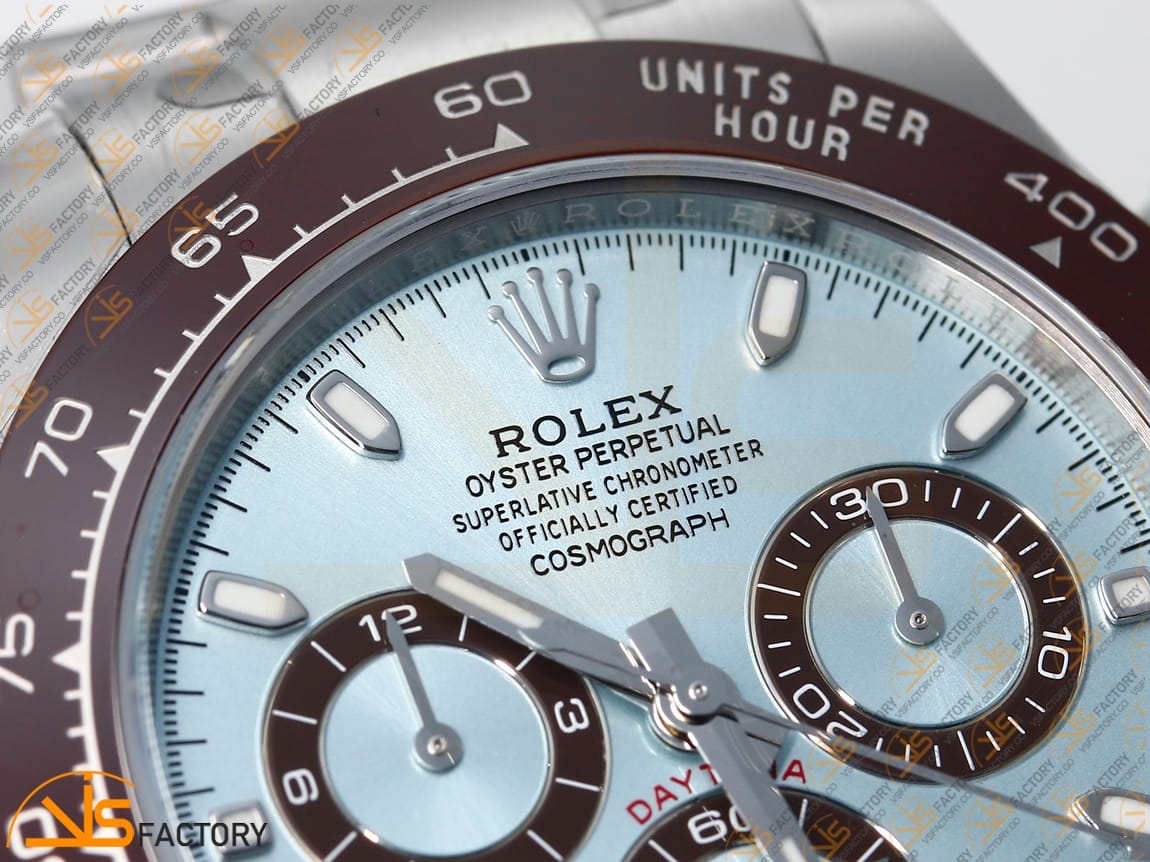 VS Factory Rolex Daytona 116506 Ice Blue Dial Brown Ceramic 904L Steel DD4130 Movement - 图片 6