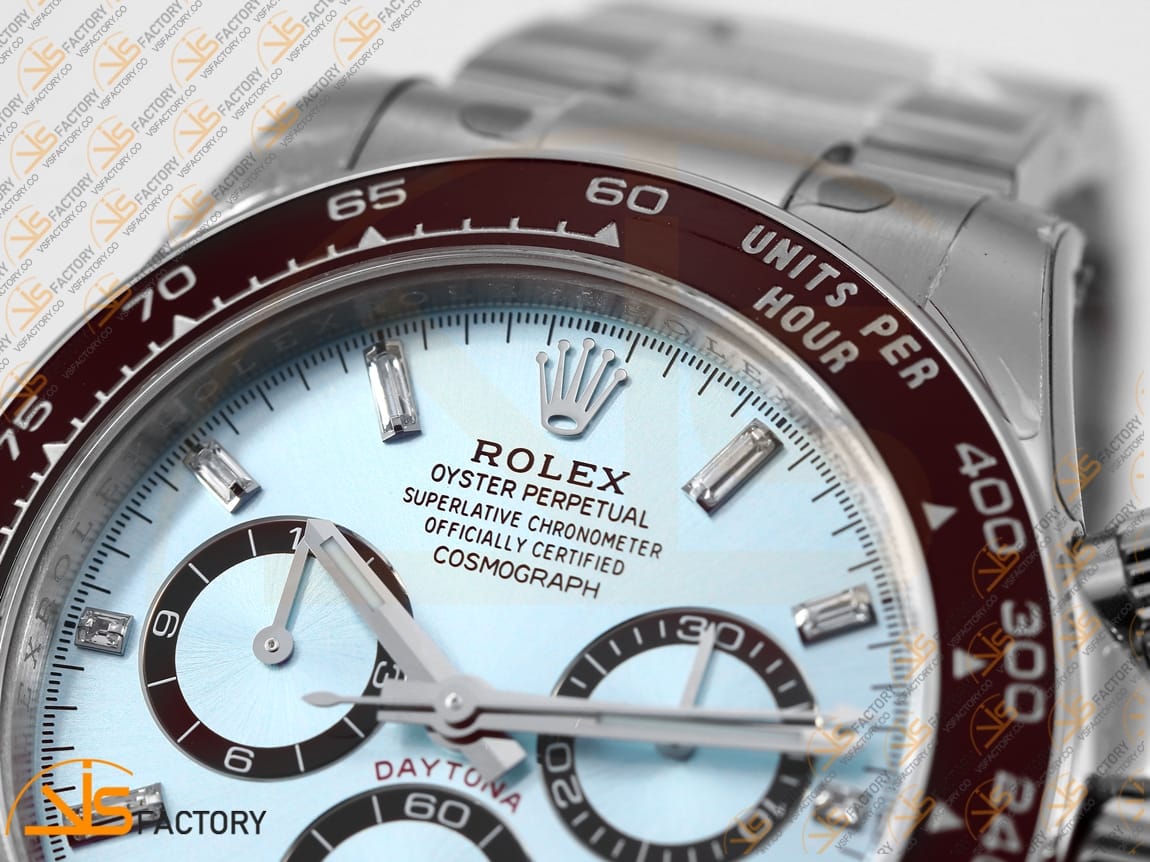 VS Factory Rolex Daytona 126506 Ice Blue Crystal Dial 904L Steel Oyster Bracelet Weighted VS4131 Movement - 图片 8