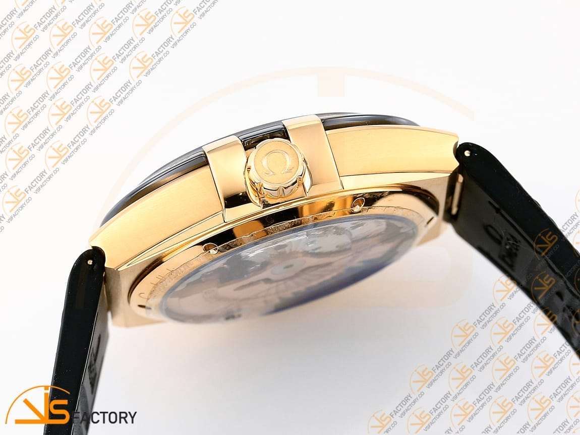 VSFactory (VSF) Omega Constellation Black Ceramic Black Dial YG Black Rubber A8900 Movement - 图片 10