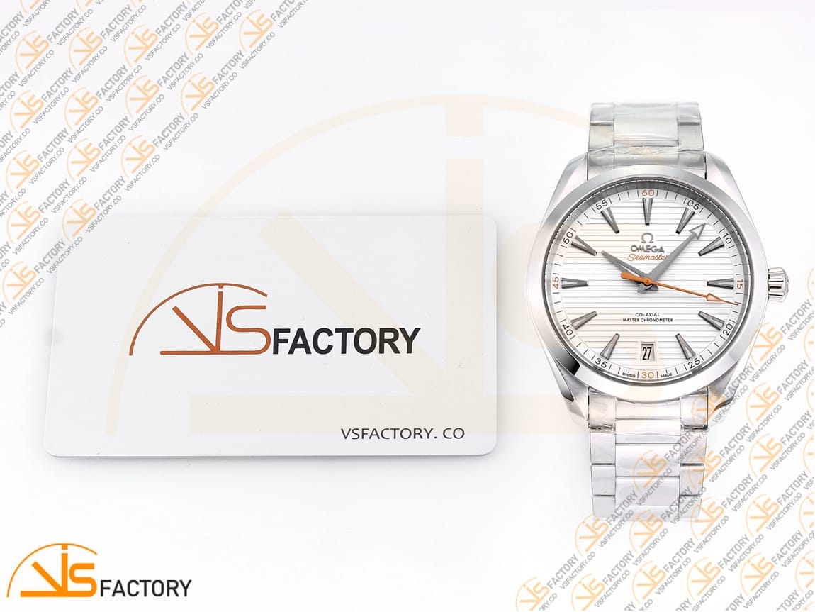 VSFactory (VSF) Omega Aqua Terra 150M White Dial Orange Hand Steel A8900 Movement - 图片 2