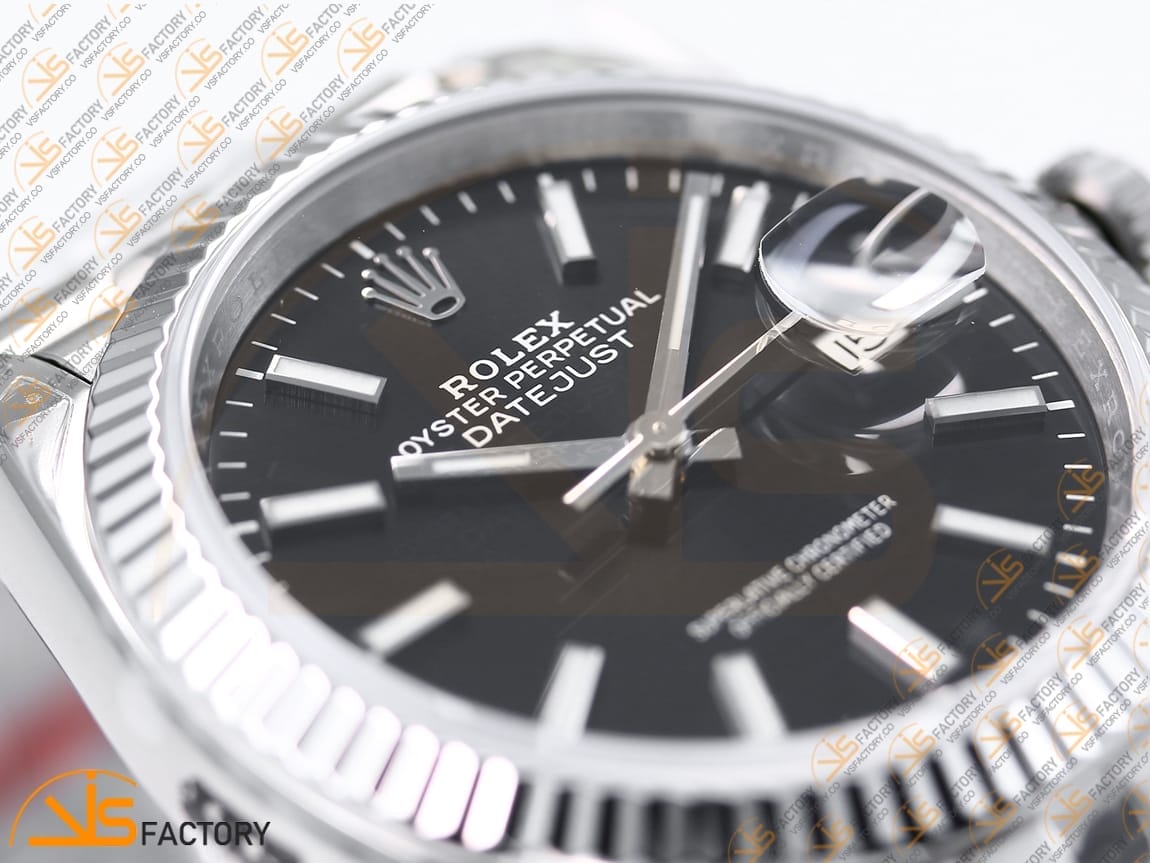 VSFactory (VSF) Rolex DateJust 36 116234 Black Stick Dial 904L Steel Jubilee Bracelet VS3235 Movement - 图片 10