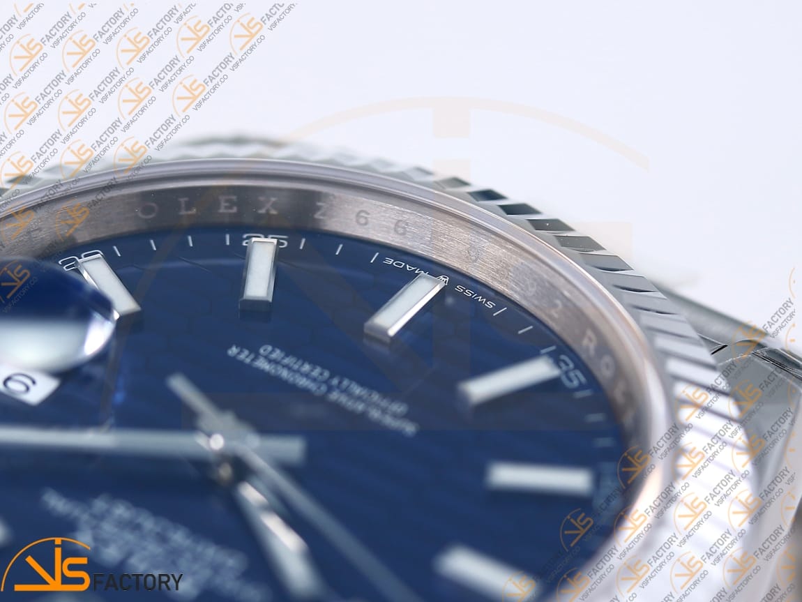 VS Factory Rolex DateJust 41 126334 Blue Textured Dial 904L Steel VS3235 Movement - 图片 7